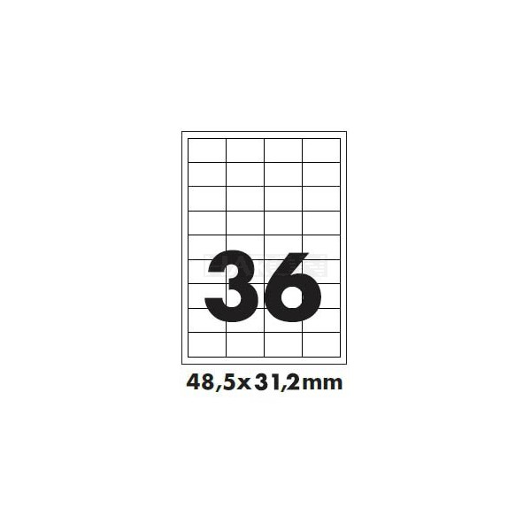 Samolepící etikety 105x70 mm, 1 bal. 100 archů A4