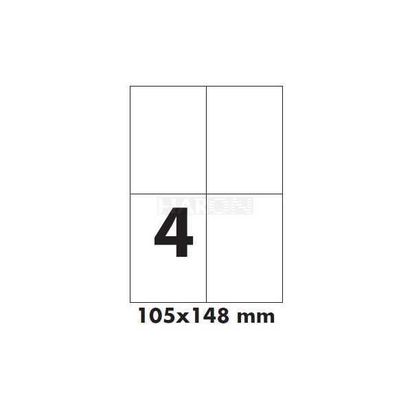 Tisk samolepících etiket 148,5 x 105 mm (A6)