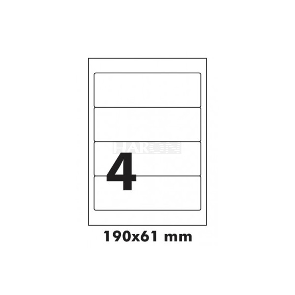 Tisk samolepících etiket 190 x 61 mm