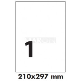 Tisk samolepících etiket 210 x 297 mm (A4)