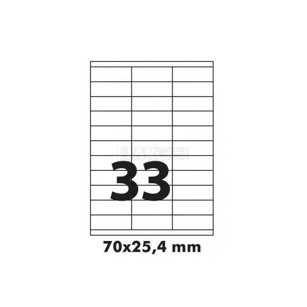 Tisk samolepících etiket 70 x 25,4 mm