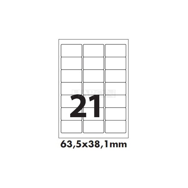 Tisk samolepících etiket 63,5 x 38,1 mm