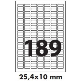 Tisk samolepících etiket 25,4 x 10 mm