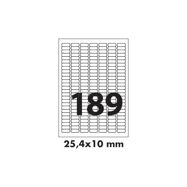 Tisk samolepících etiket 25,4 x 10 mm