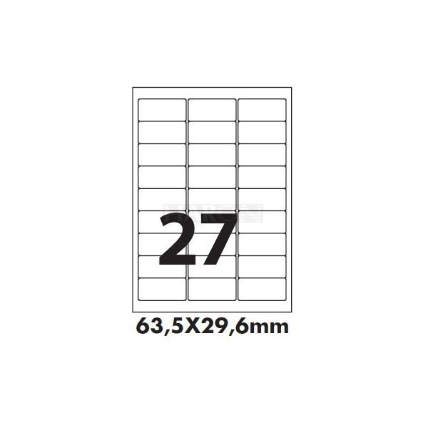 Tisk samolepících etiket 63,5 x 29,6 mm