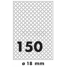 Tisk samolepících etiket 18 mm kruhové