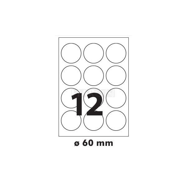 Tisk samolepících etiket 60 mm kruhové