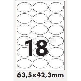 Tisk samolepících etiket 63,5 x 42,3 mm oválné